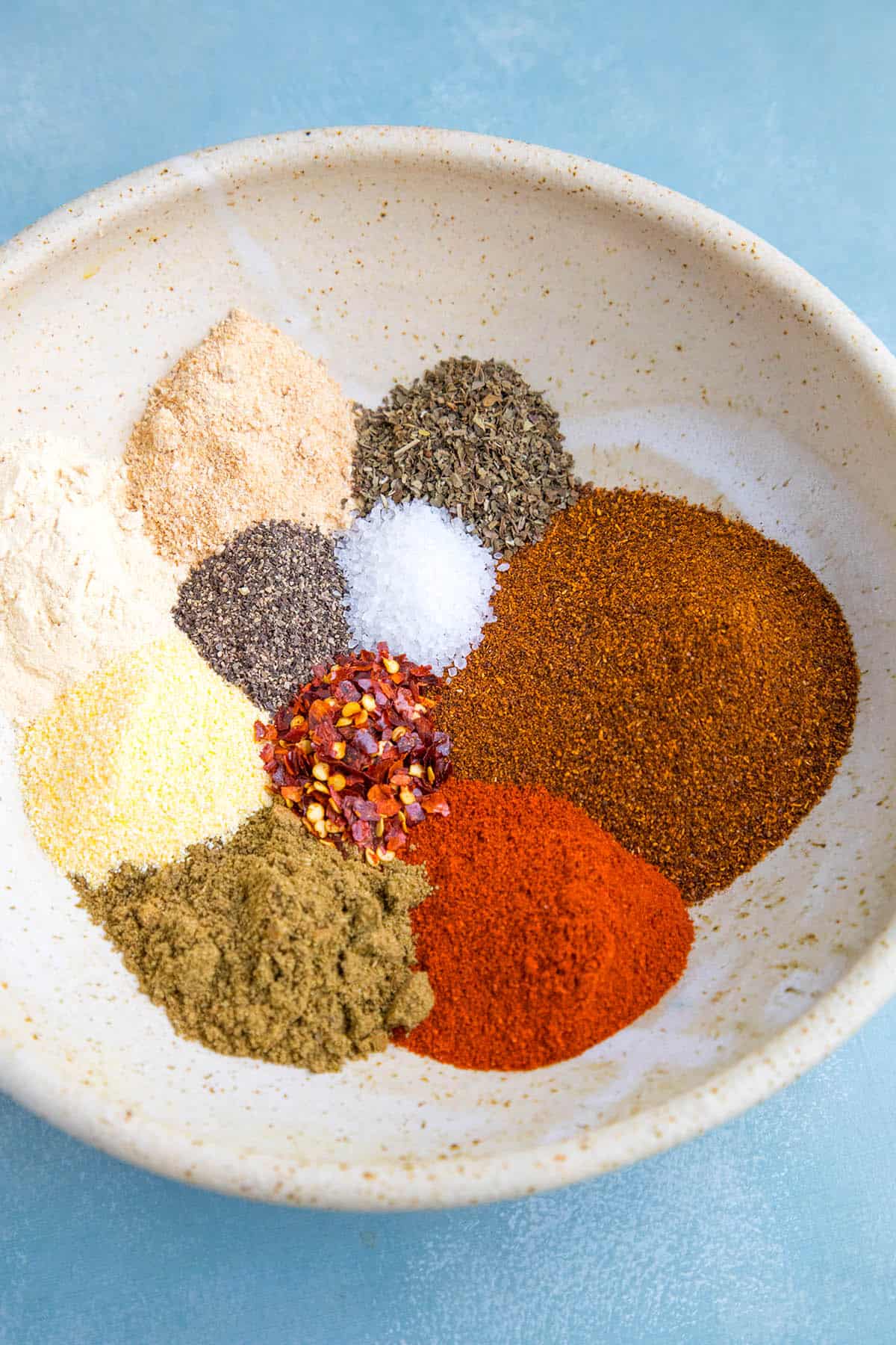 My Homemade Taco Seasoning Recipe ingredients in a bowl