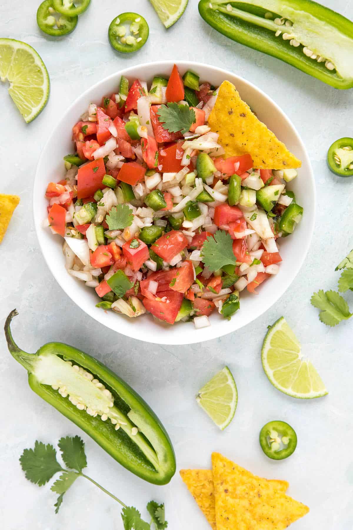 Vibrant, colorful Pico de Gallo in a bowl