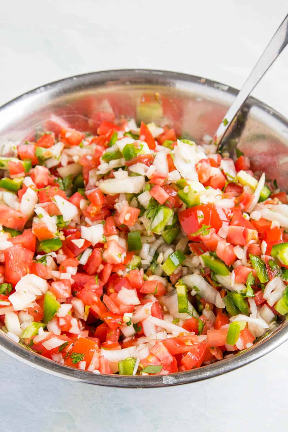 Pico de Gallo ingredients, mixed