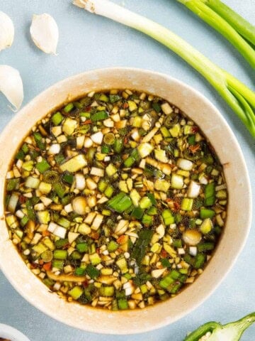 Teriyaki Marinade served in a big bowl