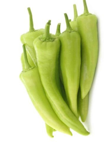 A stack of banana peppers.