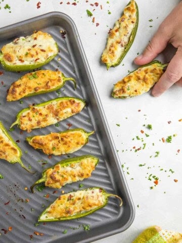 Blue Cheese and Bacon Stuffed Jalapeno Poppers