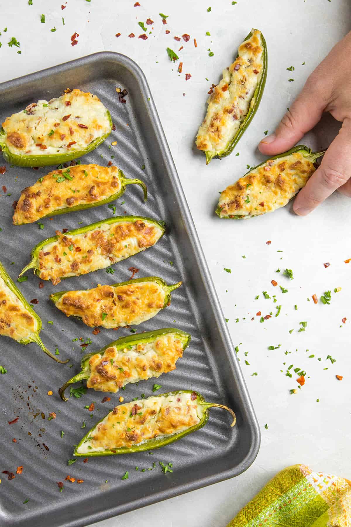 Blue Cheese and Bacon Stuffed Jalapeno Poppers