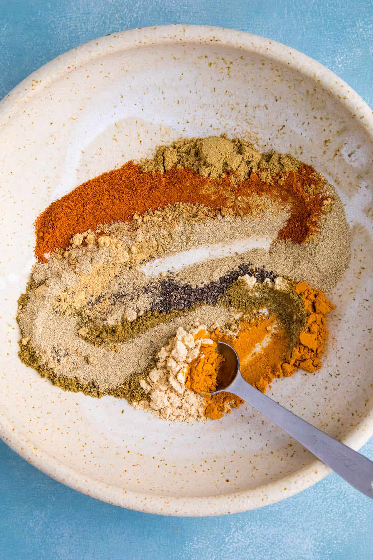 Mixing up my homemade Curry Powder