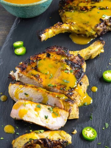 Grilled Pork Chops with Carolina Mustard BBQ Sauce Recipe