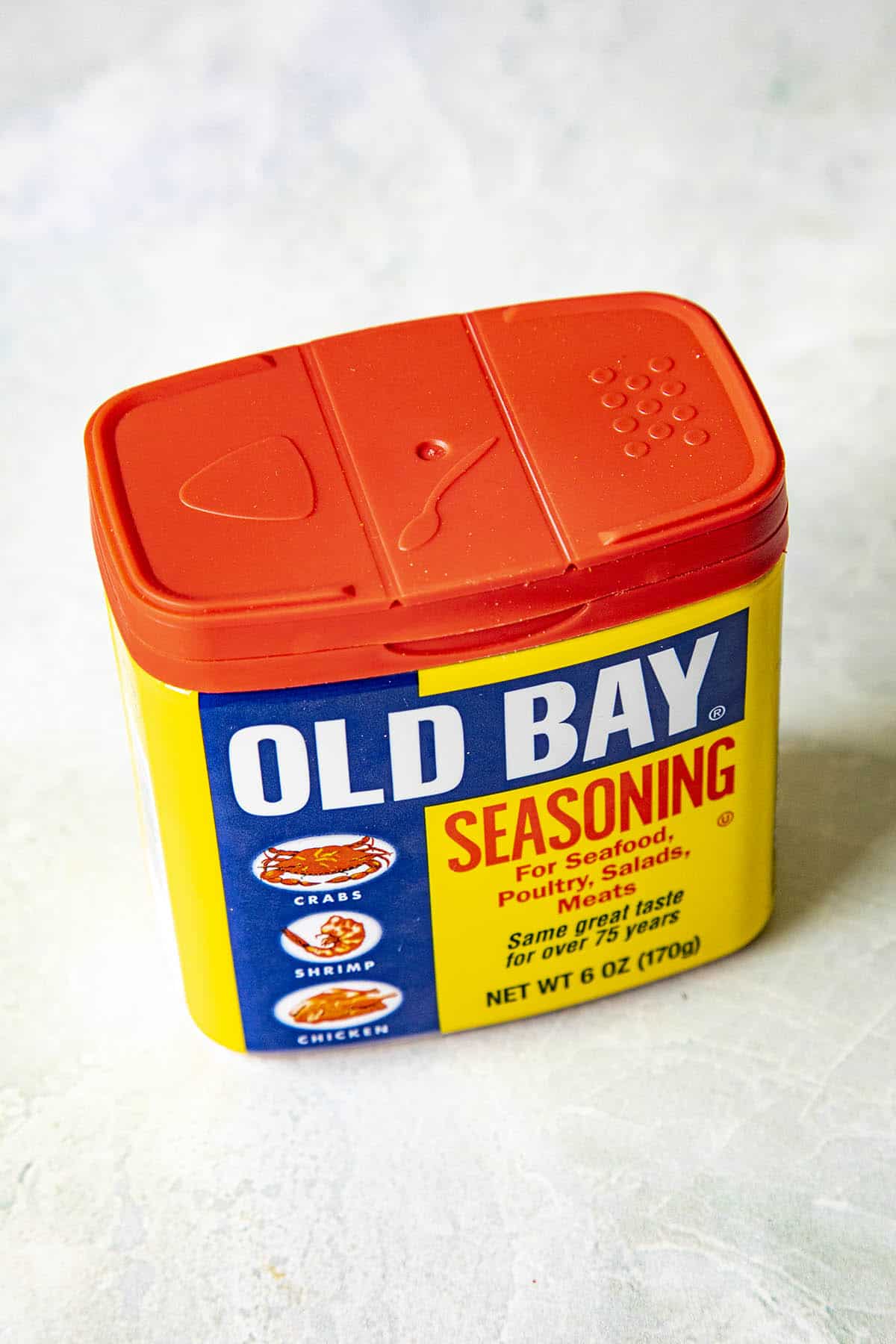 Old Bay Seasoning ready for use.