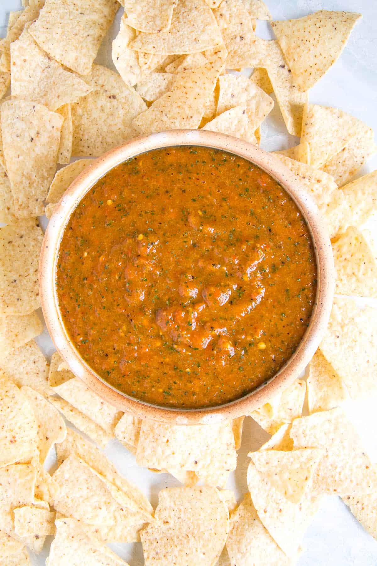 Roasted Mango-Habanero Salsa in a bowl