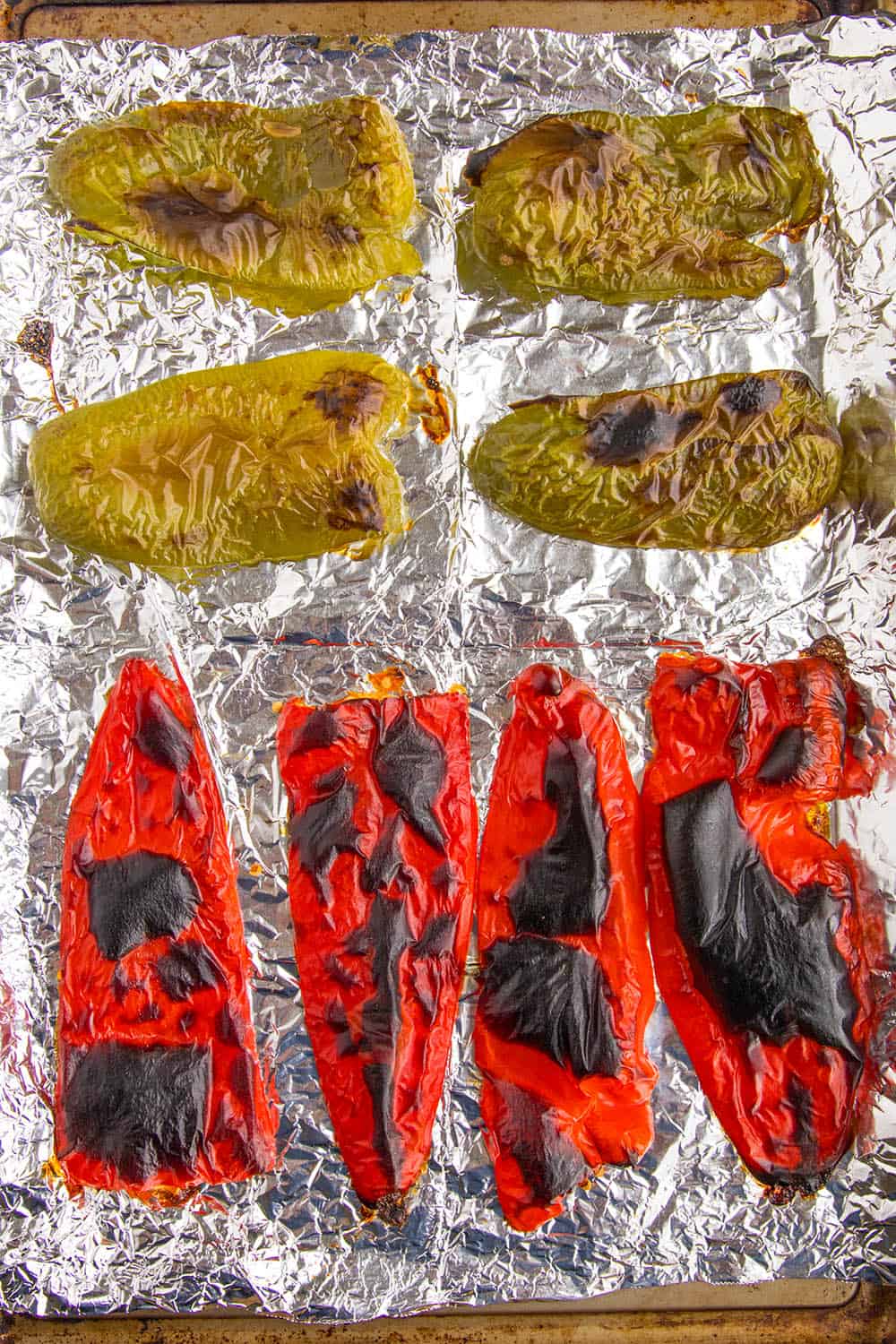 Roasted peppers just out of the oven