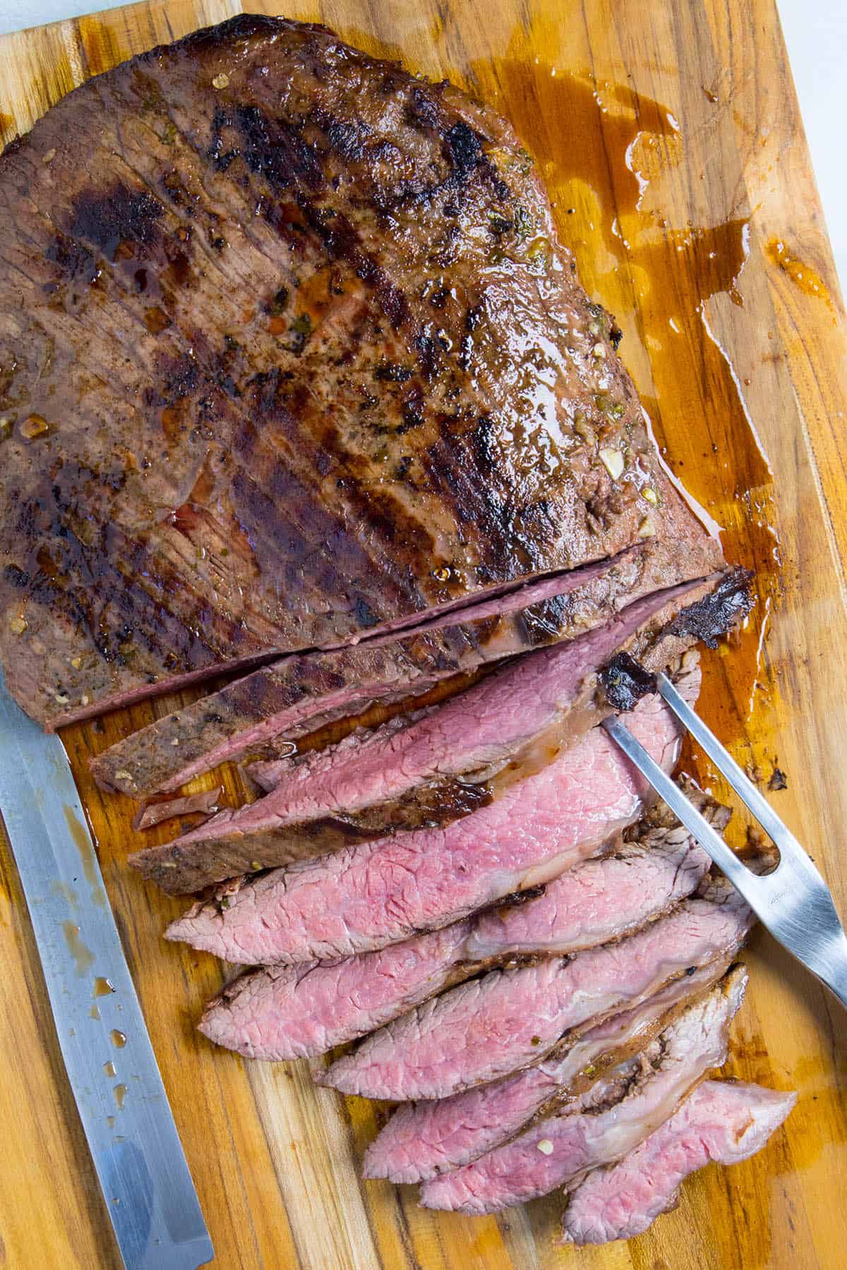 Slicing my carne asada