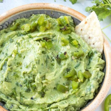 Extra Creamy Roasted Jalapeno Guacamole Recipe