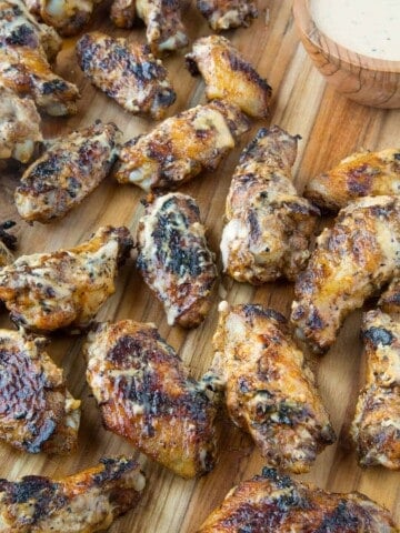 Brined Grilled Chicken Wings with Alabama White BBQ Sauce
