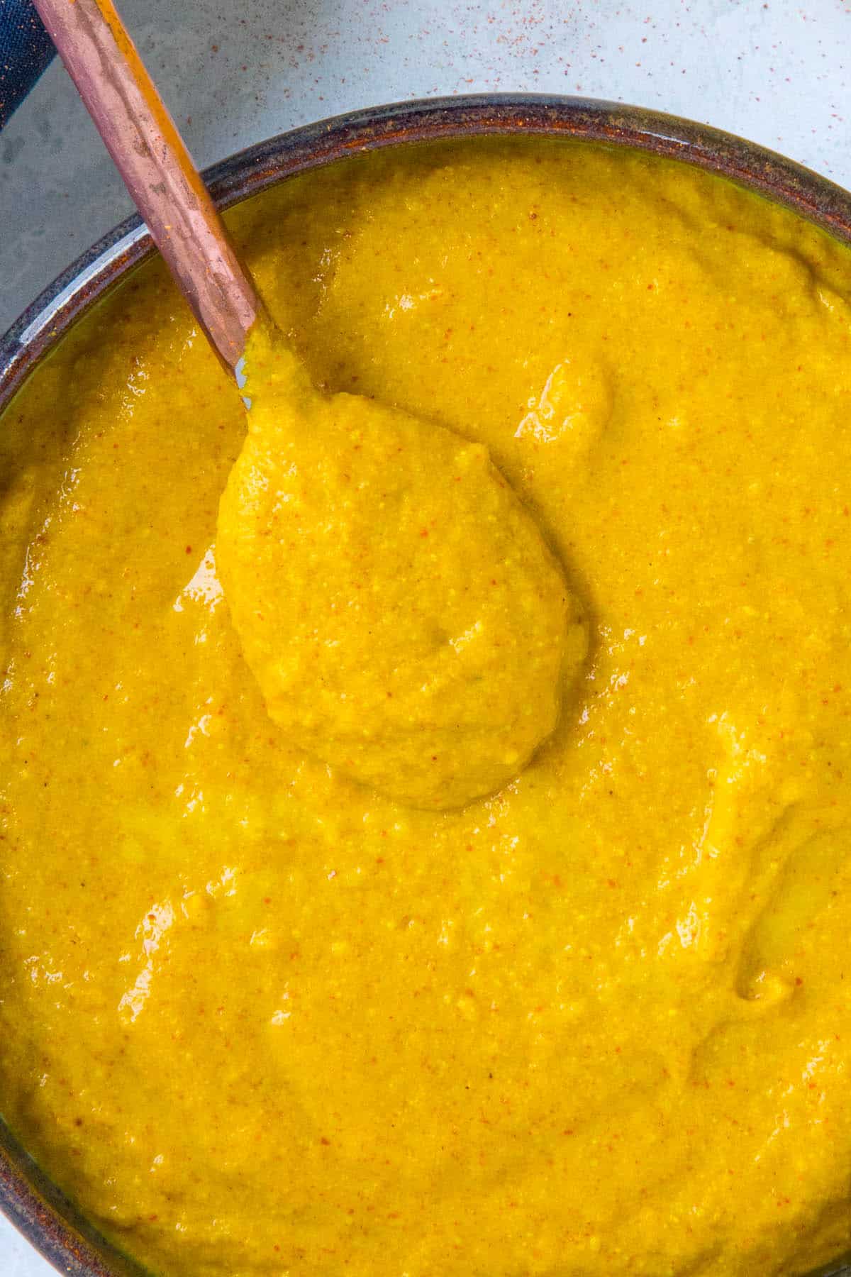 Homemade Yellow Mustard ready to serve