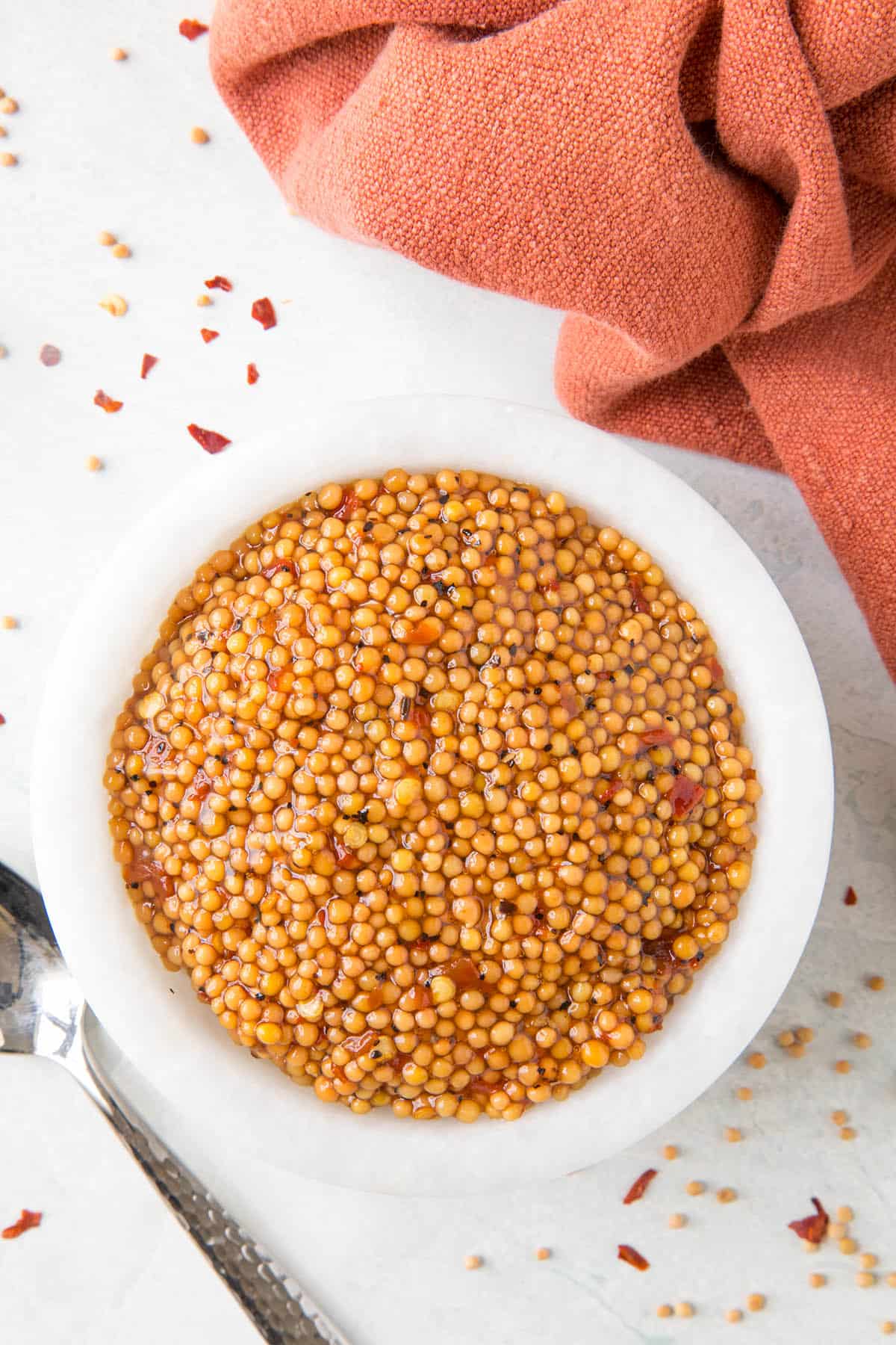 Pickled Mustard Seeds in a bowl
