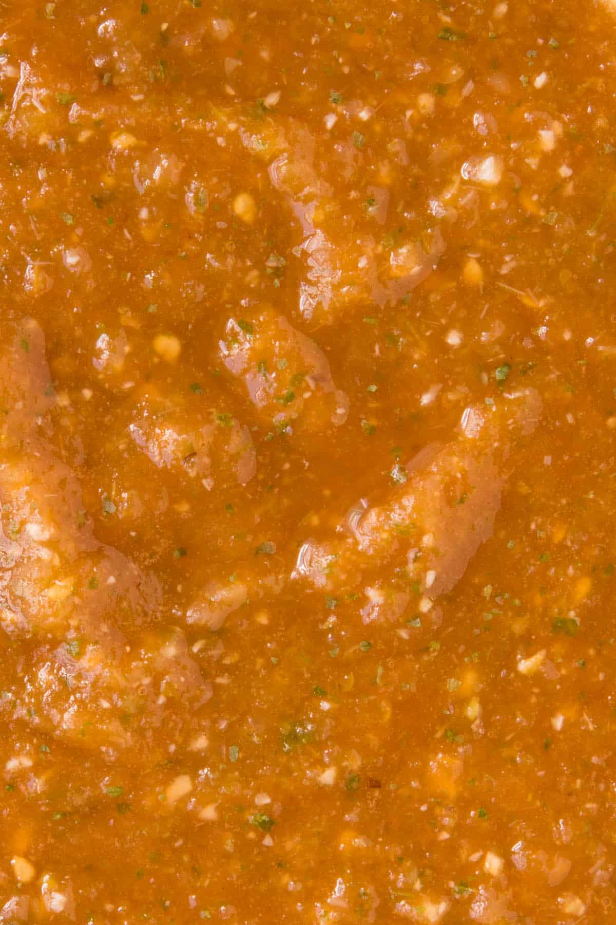 Salsa Ranchera texture, nice and thick and slightly chunky