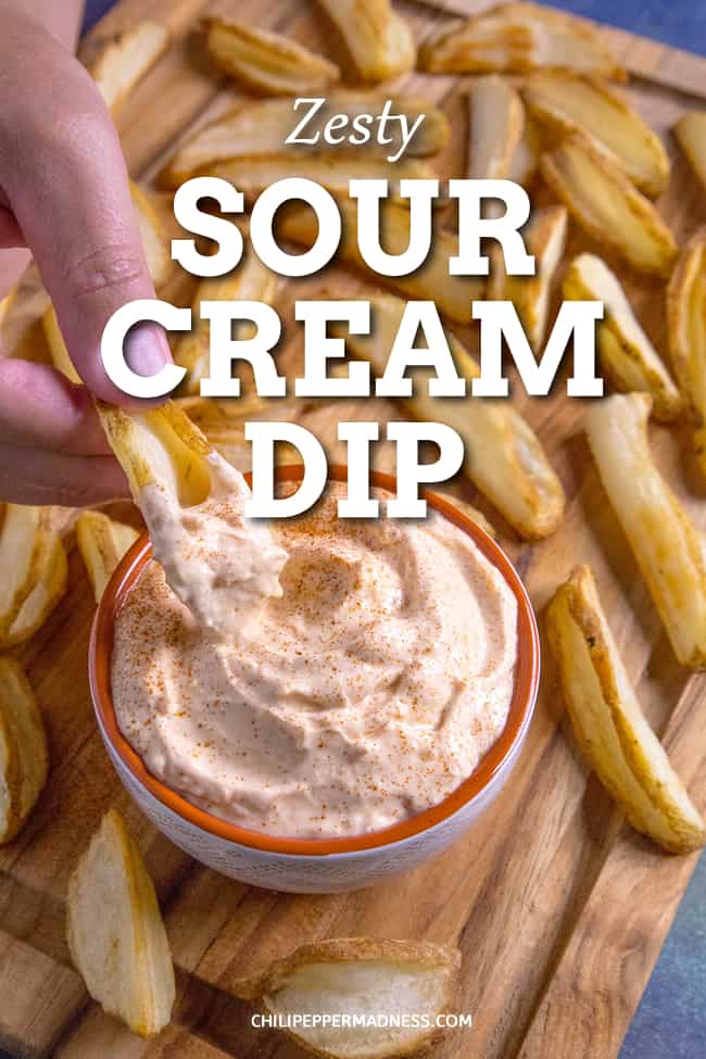 Zesty Sour Cream Dip Recipe - This sour cream dip recipe gives your ordinary sour cream dip a touch of zing! Perfect for parties, a quick appetizer, or an easy snack. #Dip #Appetizer