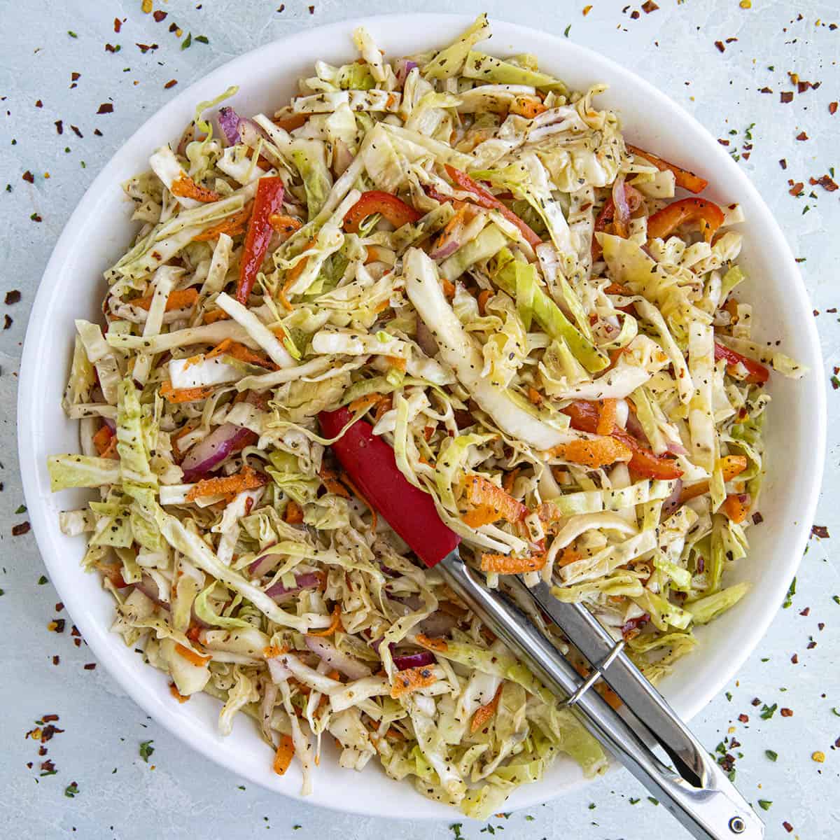 Vinegar Coleslaw Recipe (No Mayo) - Chili Pepper Madness