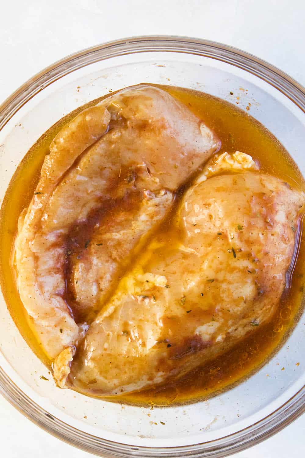 Honey Sriracha Chicken Marinating