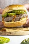 Juicy Lucy Cheese Stufffed Burger Recipe