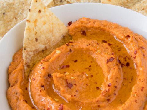 Creamy Roasted Garlic and White Bean Dip with Chili Oil Creamy Roasted Garlic and White Bean Dip with Chili Oil