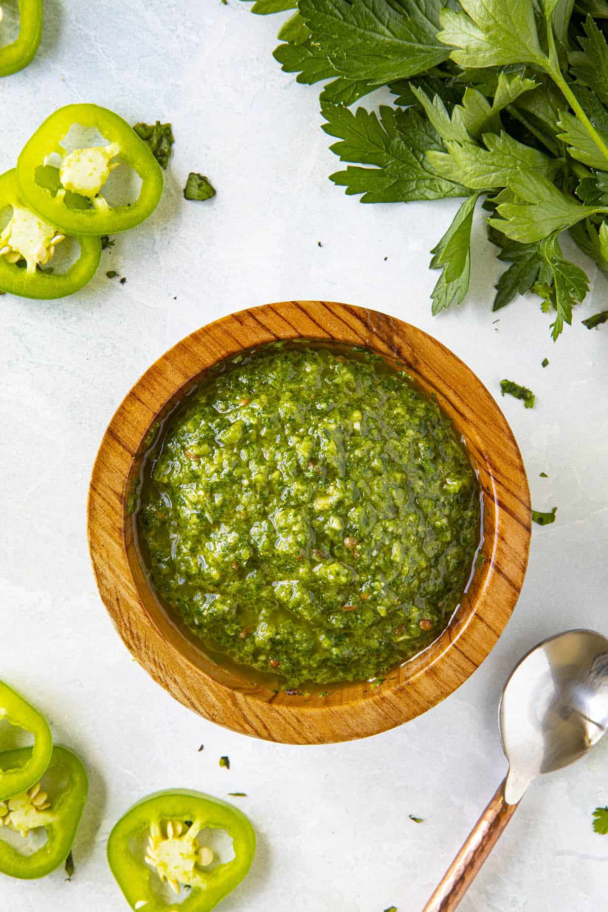 Green Harissa in a bowl