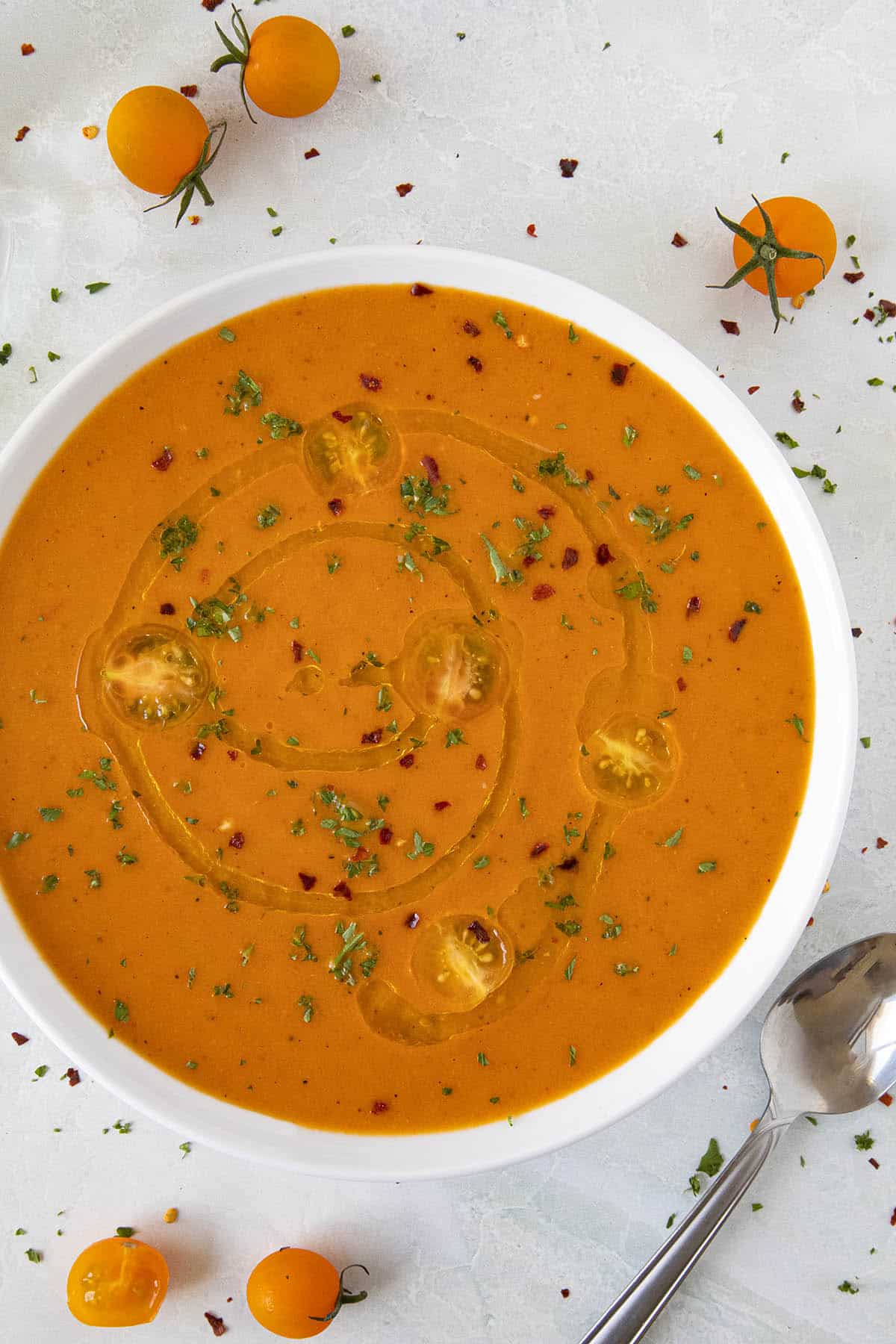 Roasted Tomato Soup in a bowl