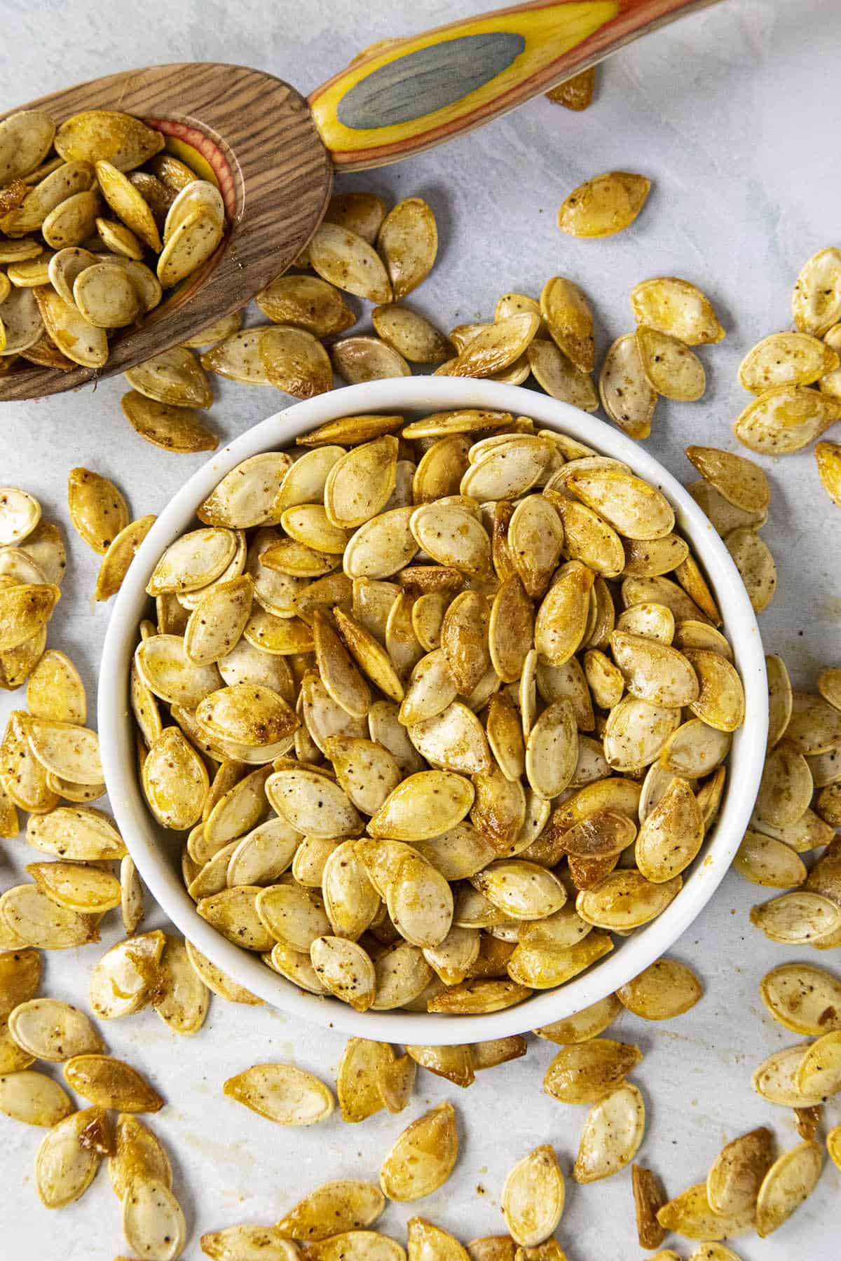 Pumpkin seeds for this pumpkin soup recipe