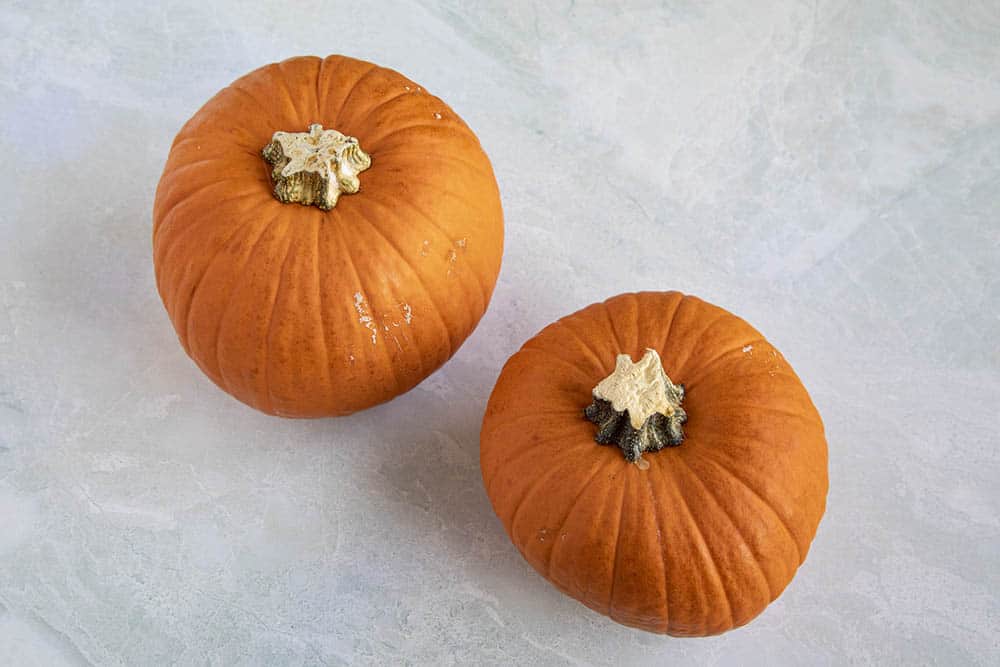 Pumpkins for this pumpkin soup recipe