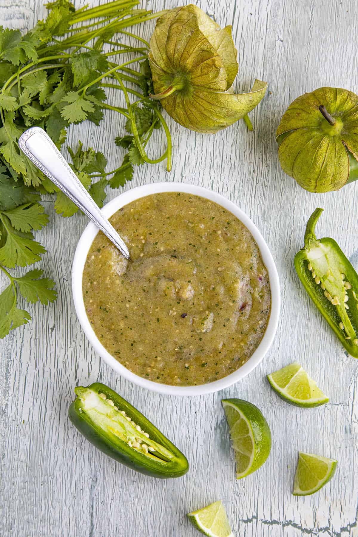 Tomatillo Sauce in a bowl