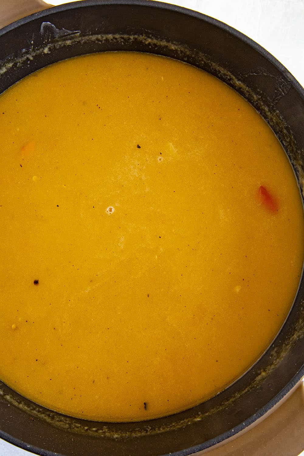 Simmering my Cajun-Style Carrot Soup