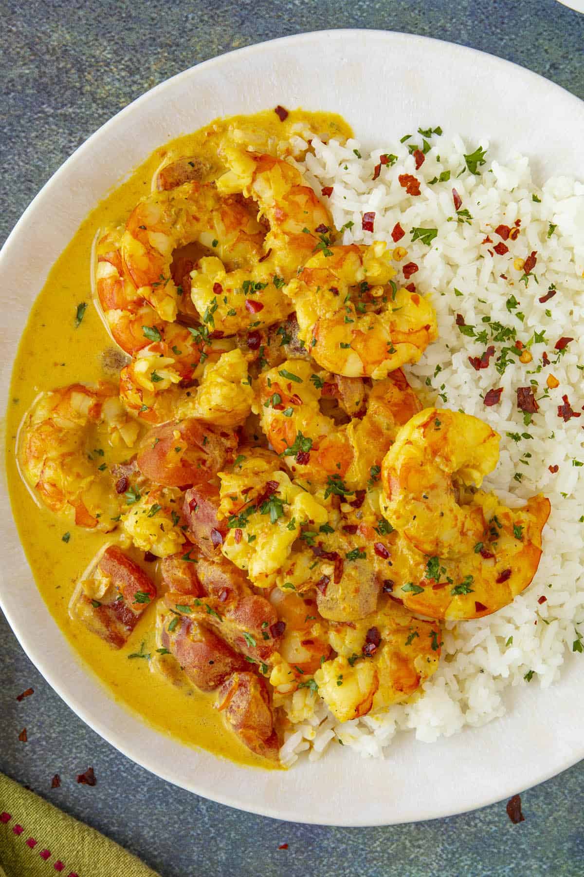 Thai Curry Shrimp Recipe in a bowl