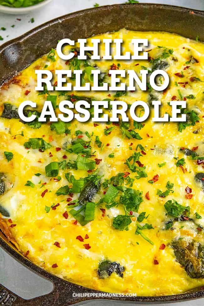Chile Relleno Casserole - This chile relleno casserole recipe takes your favorite chiles rellenos ingredients and turns them into a one-pan dish, with roasted poblanos, eggs and cheese. It\'s perfect for brunch, lunch or dinner. #Casserole #OnePanMeal