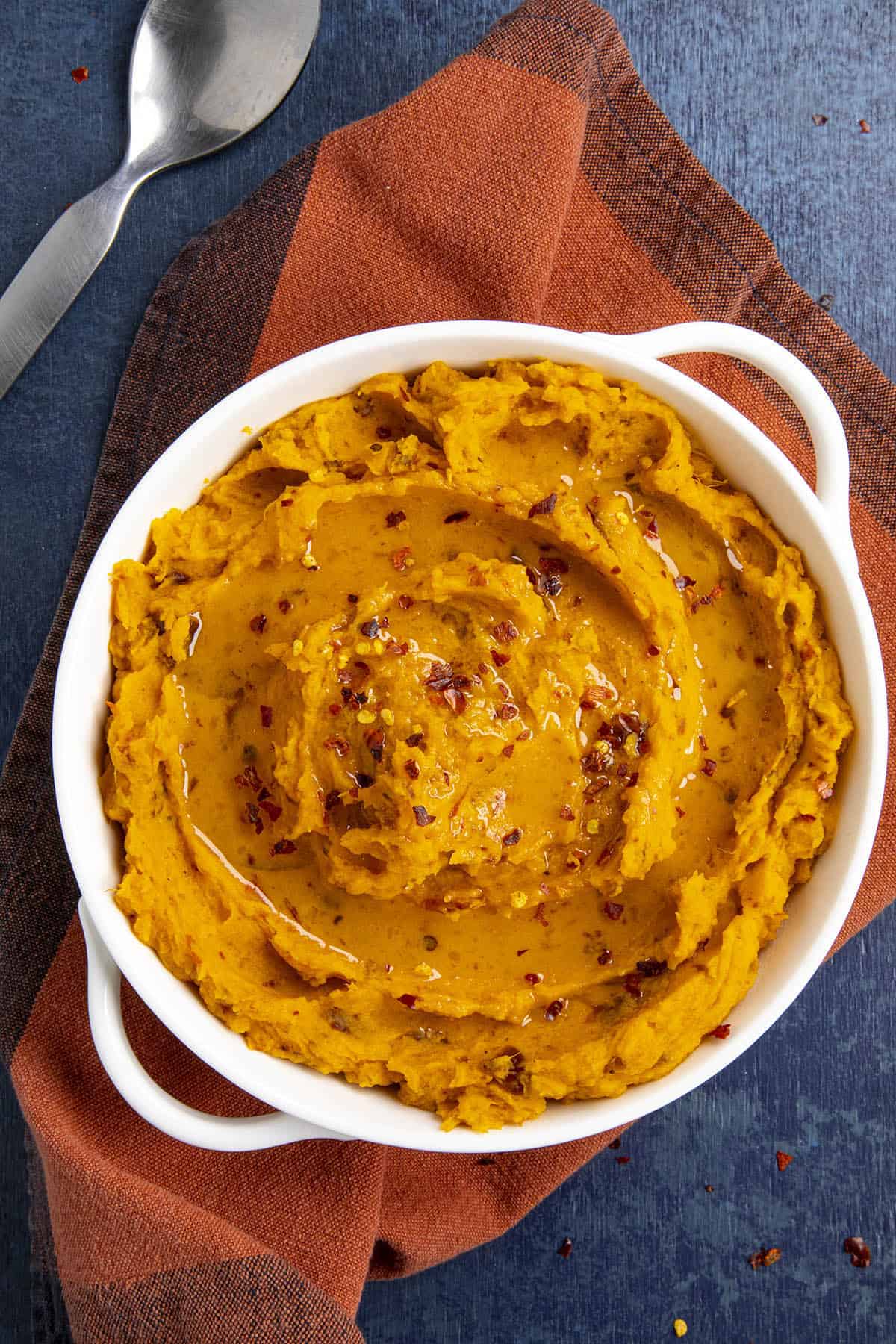 Chipotle Mashed Sweet Potatoes, ready to serve
