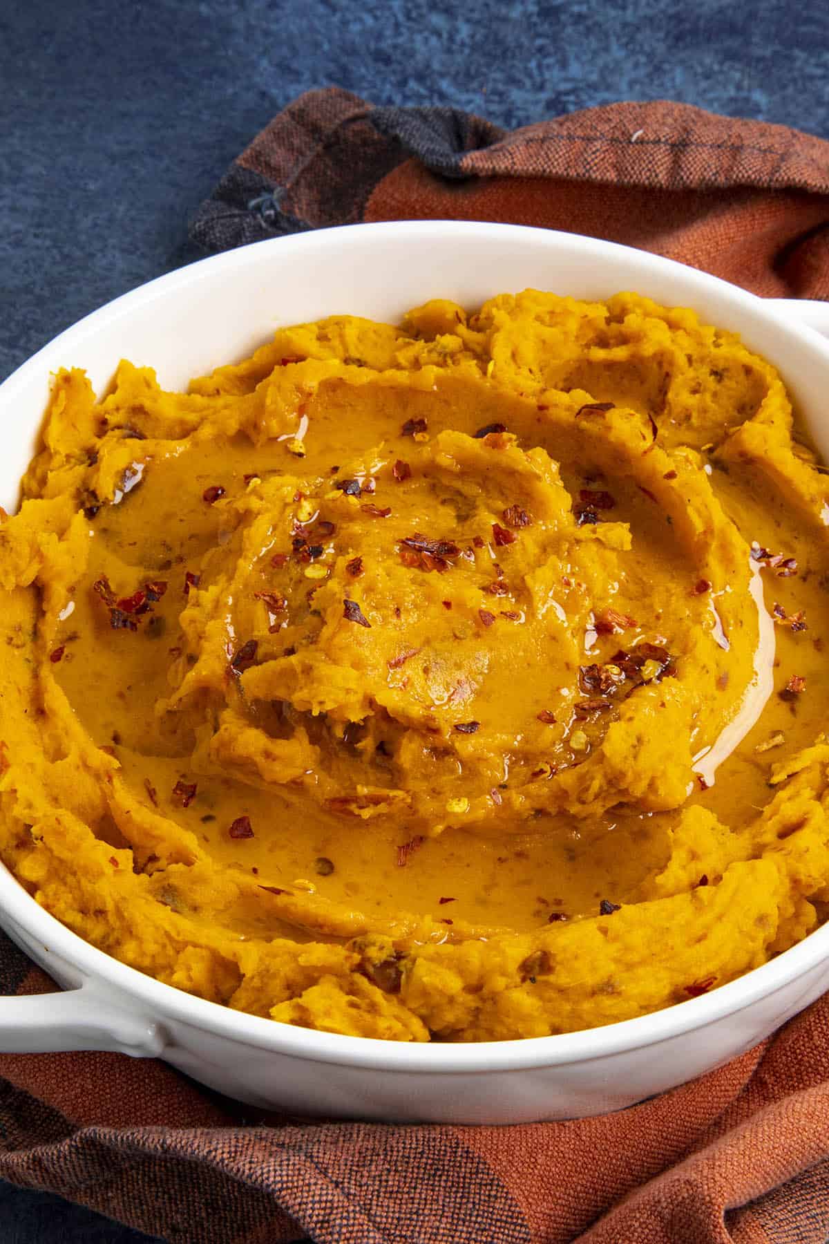 Chipotle Mashed Sweet Potatoes in a bowl