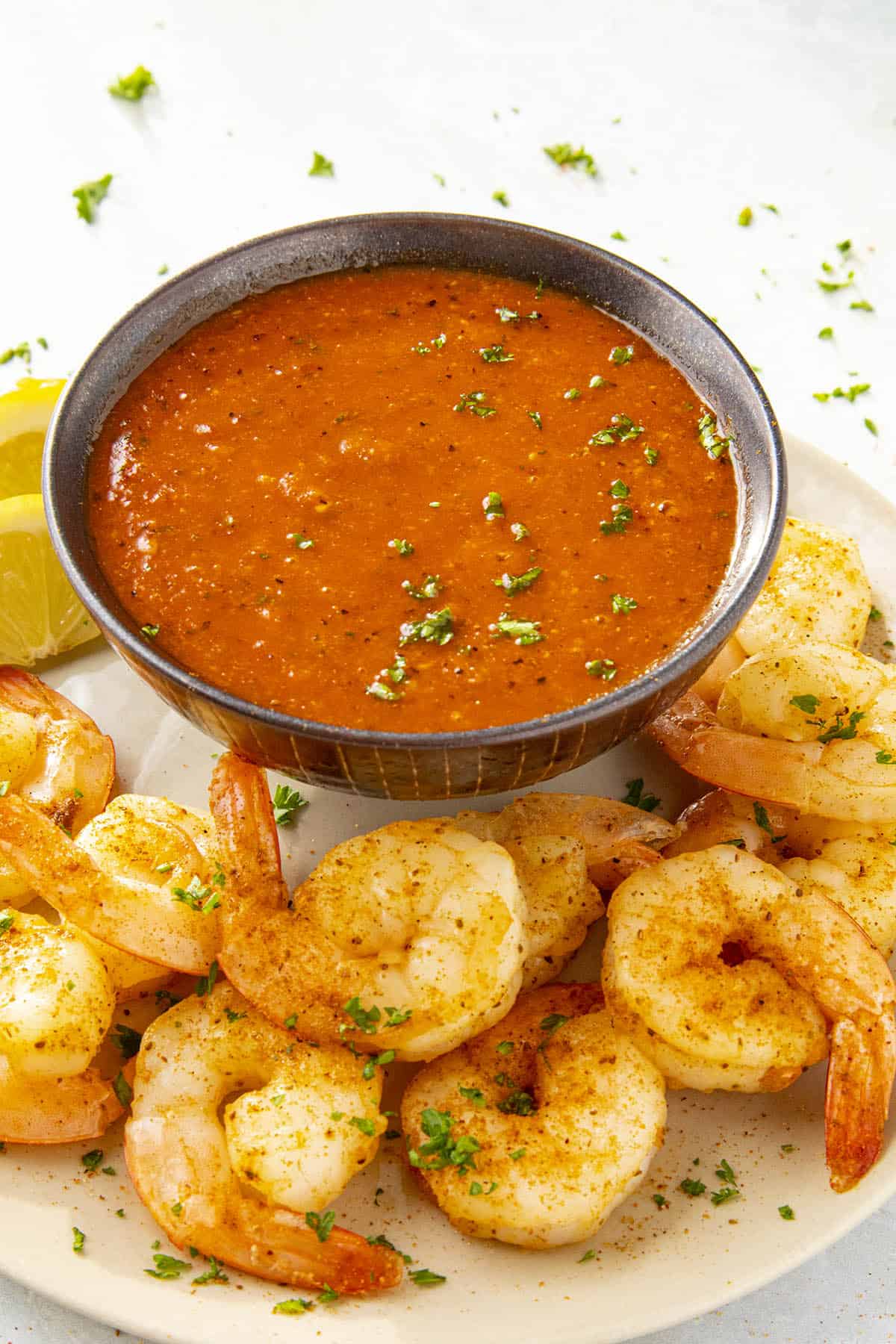 Cocktail sauce in a bowl, ready to serve