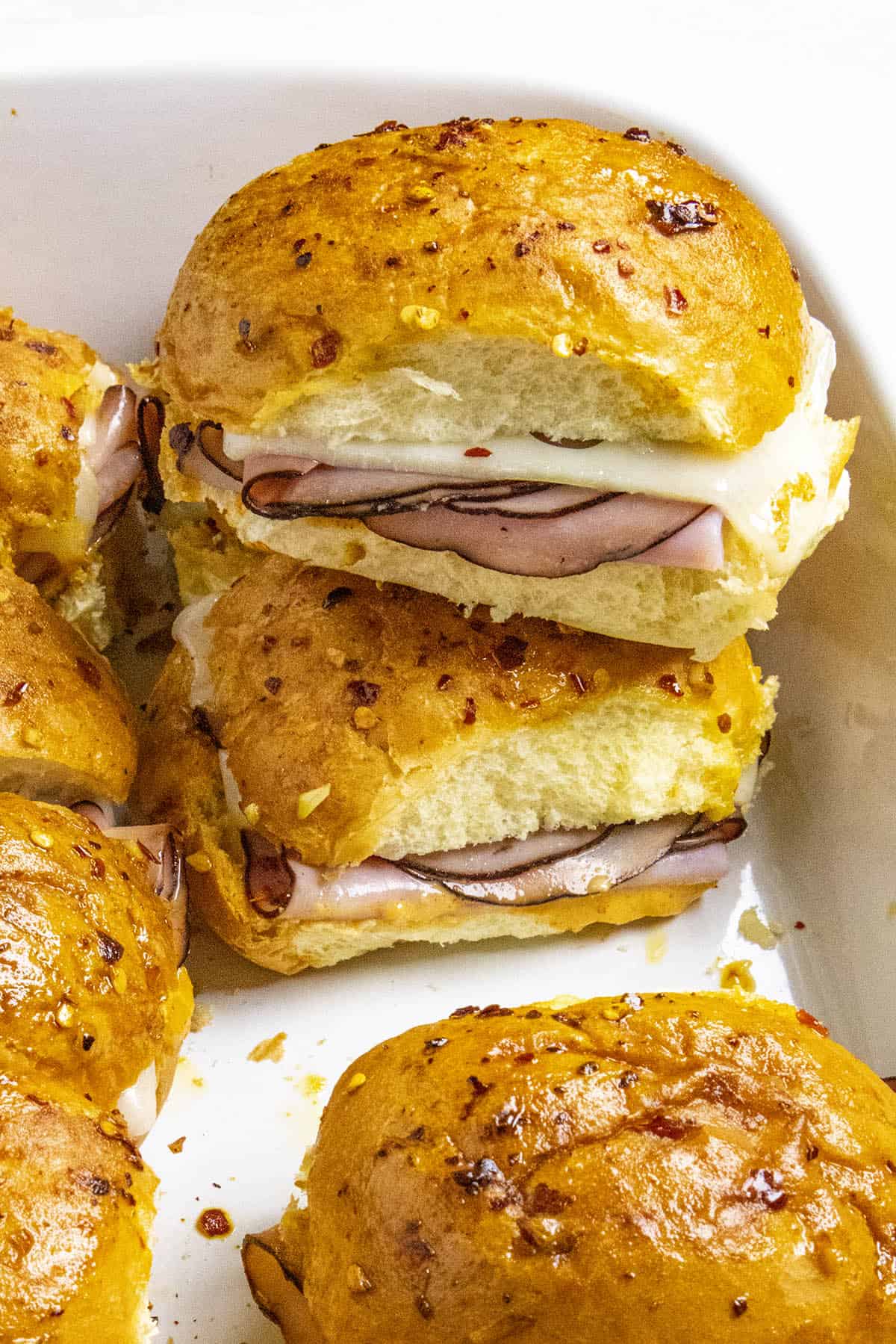 The most delicious Spicy Crack Ham and Cheese Sliders ever.