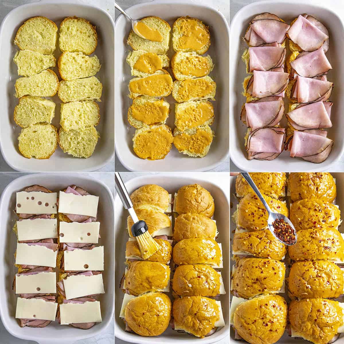 Spicy Crack Ham and Cheese Sliders recipe steps.