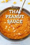 Easy Thai Peanut Sauce Recipe