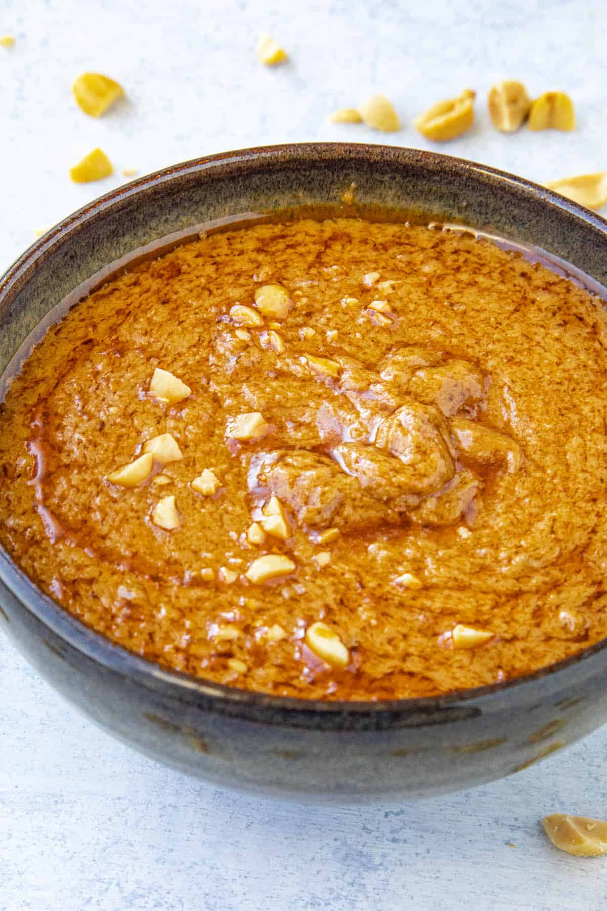 Easy Thai Peanut Sauce in a big bowl.