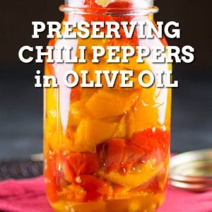 Preserving Chili Peppers in Olive Oil