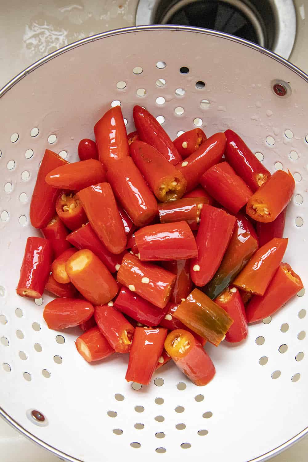 Fermented red serrano peppers