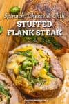 Spinach, Cheese and Chili Stuffed Flank Steak Recipe