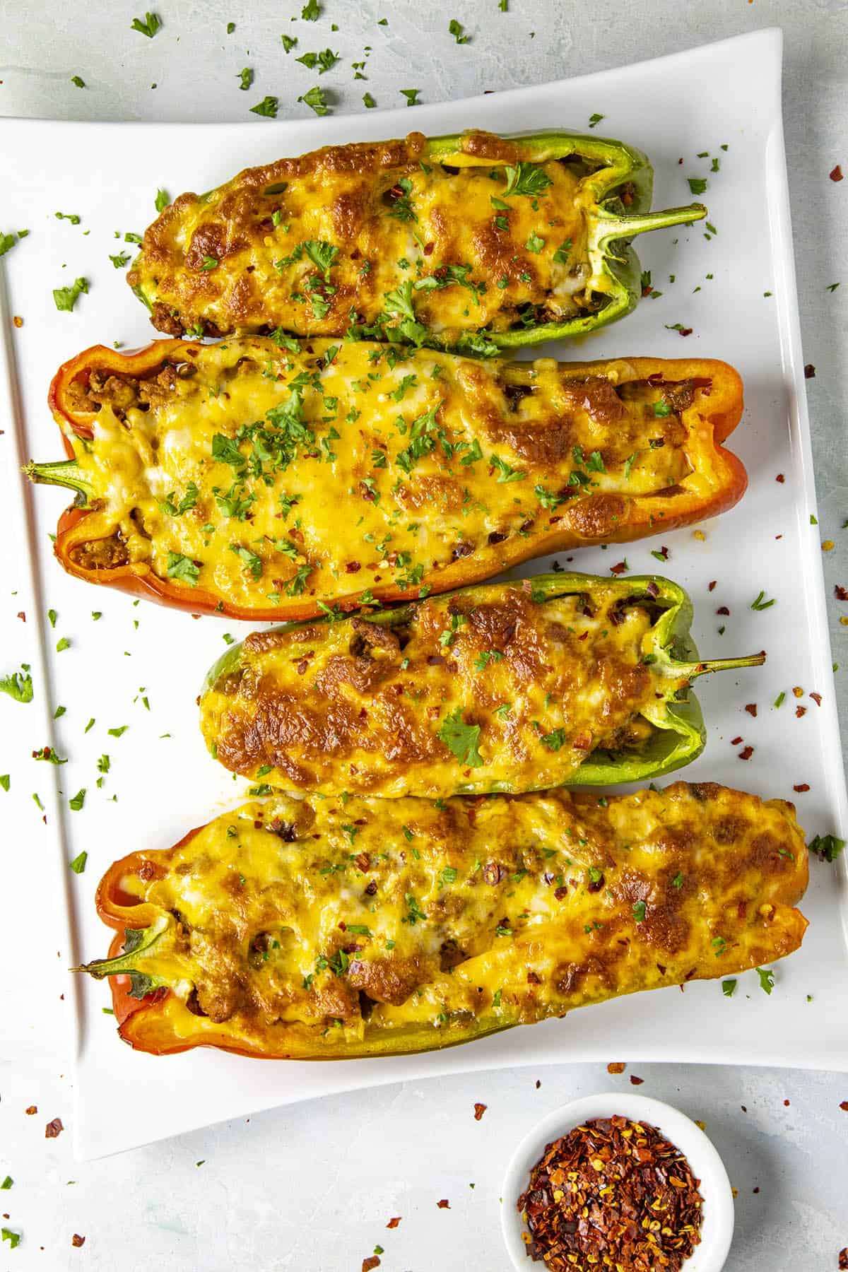 Taco Stuffed Peppers, ready to serve