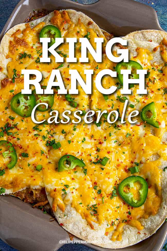 King Ranch Casserole - This king ranch casserole recipe is loaded with shredded chicken, cheese, tortillas, and a creamy filling - made with a roux instead of canned soups! #casserole #texmex #easydinner