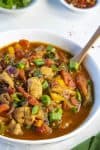 Southwest Chicken Soup Recipe with Roasted Poblanos