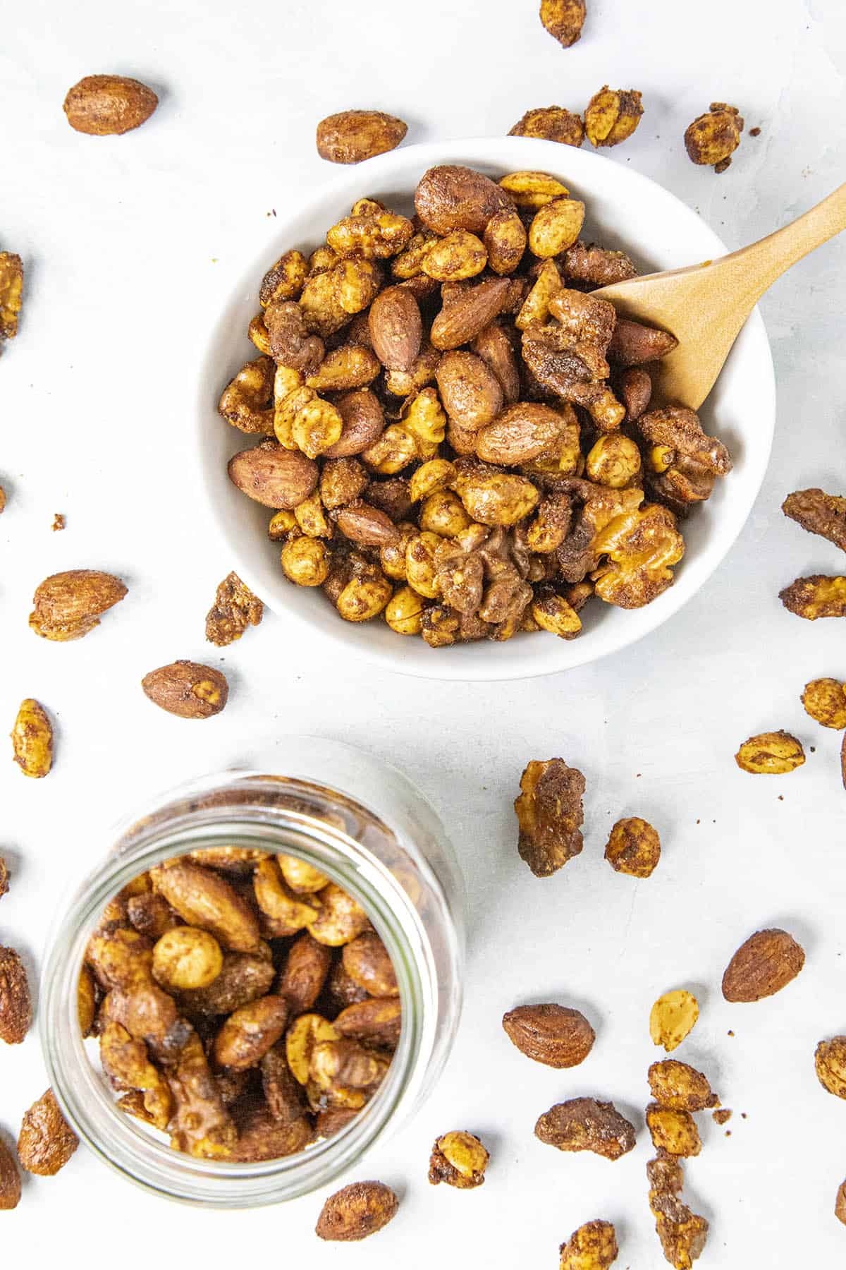 Spiced Nuts in a bowl, ready to serve