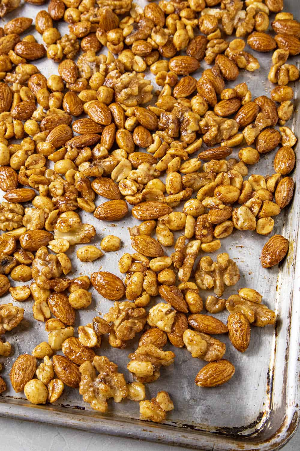 Spiced Nuts ready to go into the oven