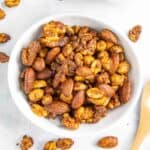 Spice Nuts in a white bowl