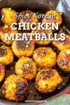 Spicy Korean Chicken Meatballs Recipe
