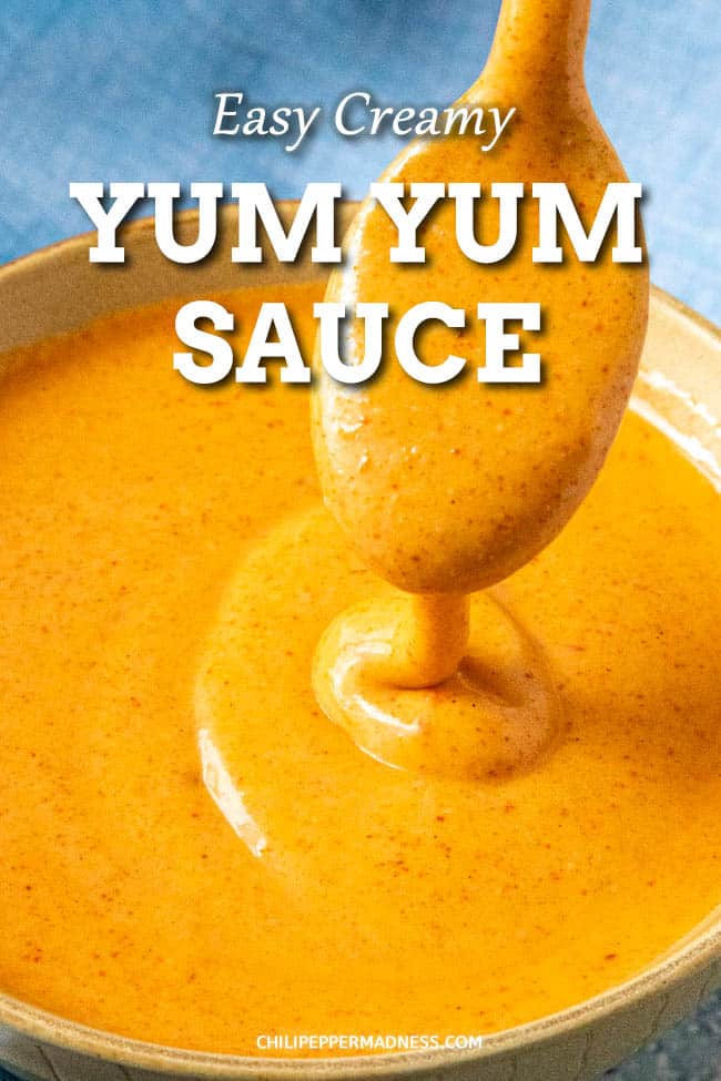 Yum Yum Sauce Recipe - This yum yum sauce recipe is just like the one you\'ll find in Japanese Hibachi restaurants, made with mayo, tomato paste, cayenne and paprika. My version has a bit more kick to it. #saucerecipe #spicysauce