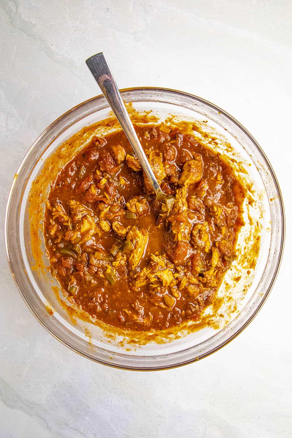 Shredded Chipotle Chicken in a bowl